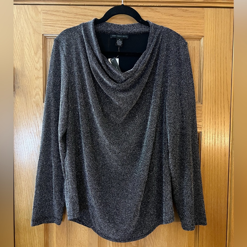 NWT Knit Long Sleeve Metalic Top